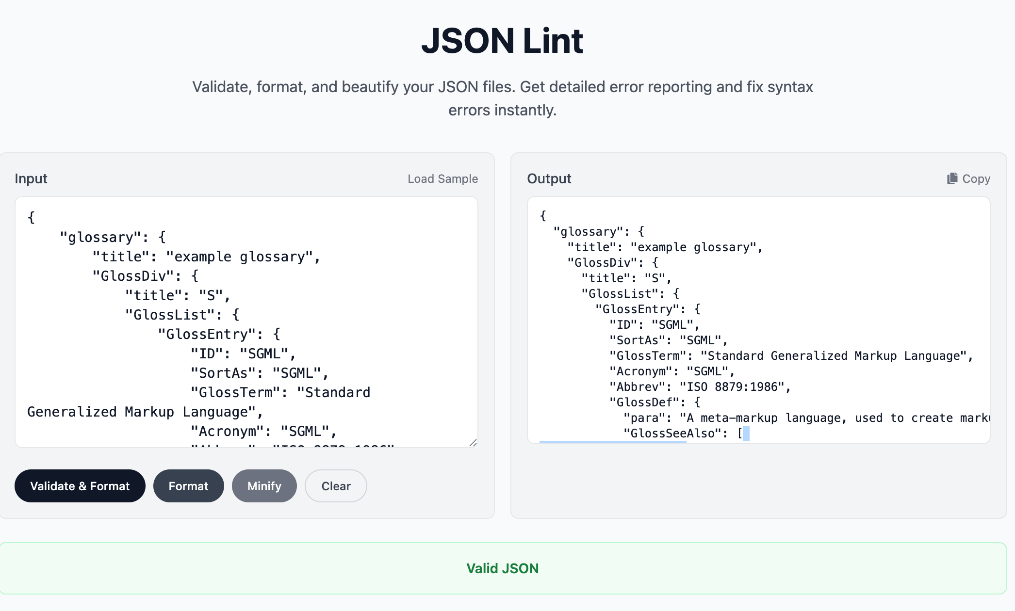 JSON Lint